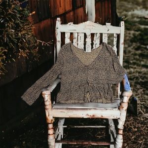 Hollister animal print blouse